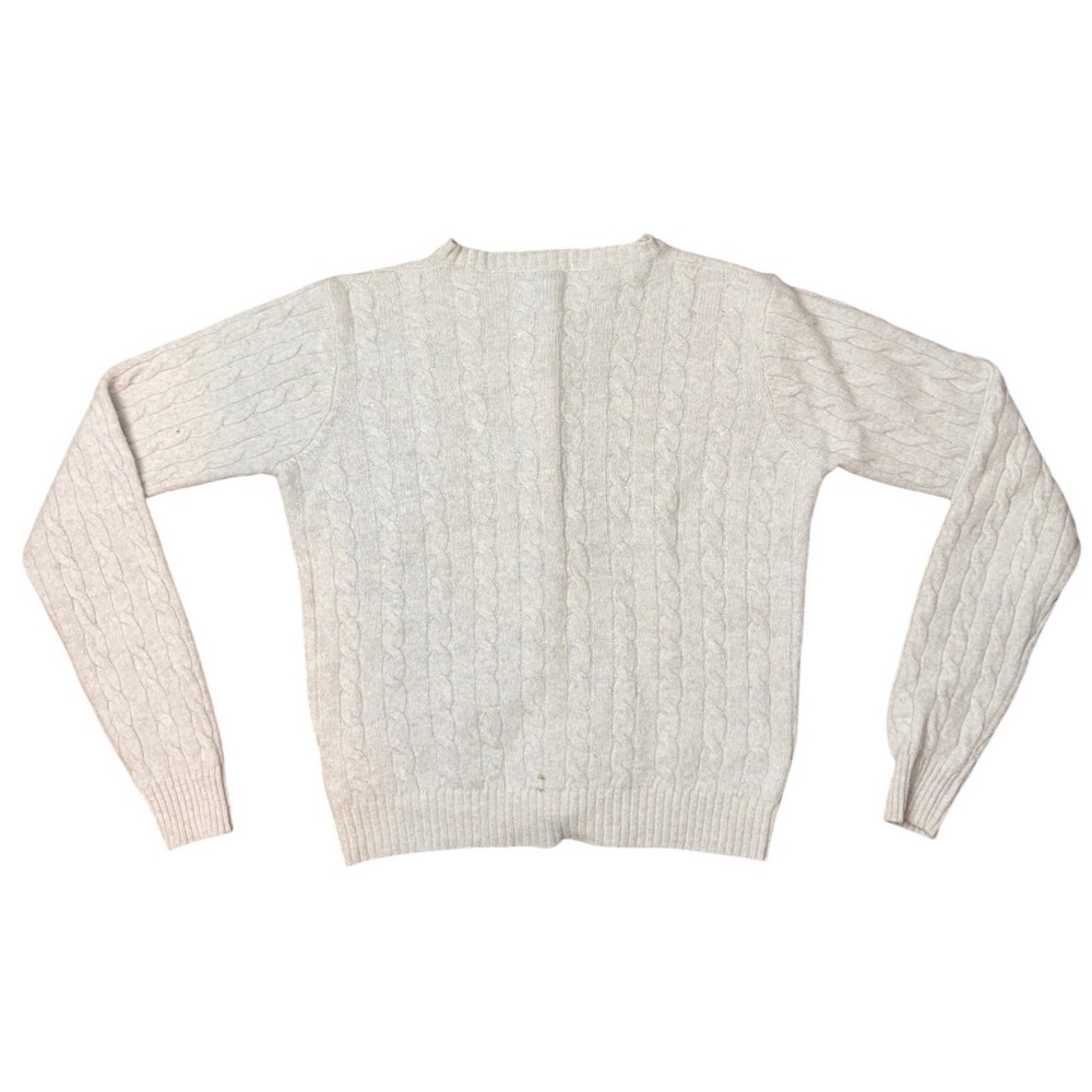 Brandy Melville Wool Blend Cable Knit Cardigan Sweater Gray Made‎ in Italy OS - Picture 2 of 12